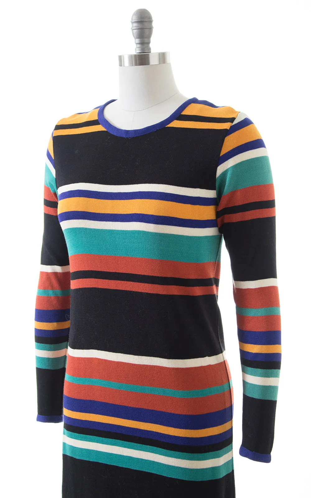 1960s 1970s MISSONI Striped Knit Wool Sweater Dress | small/medium