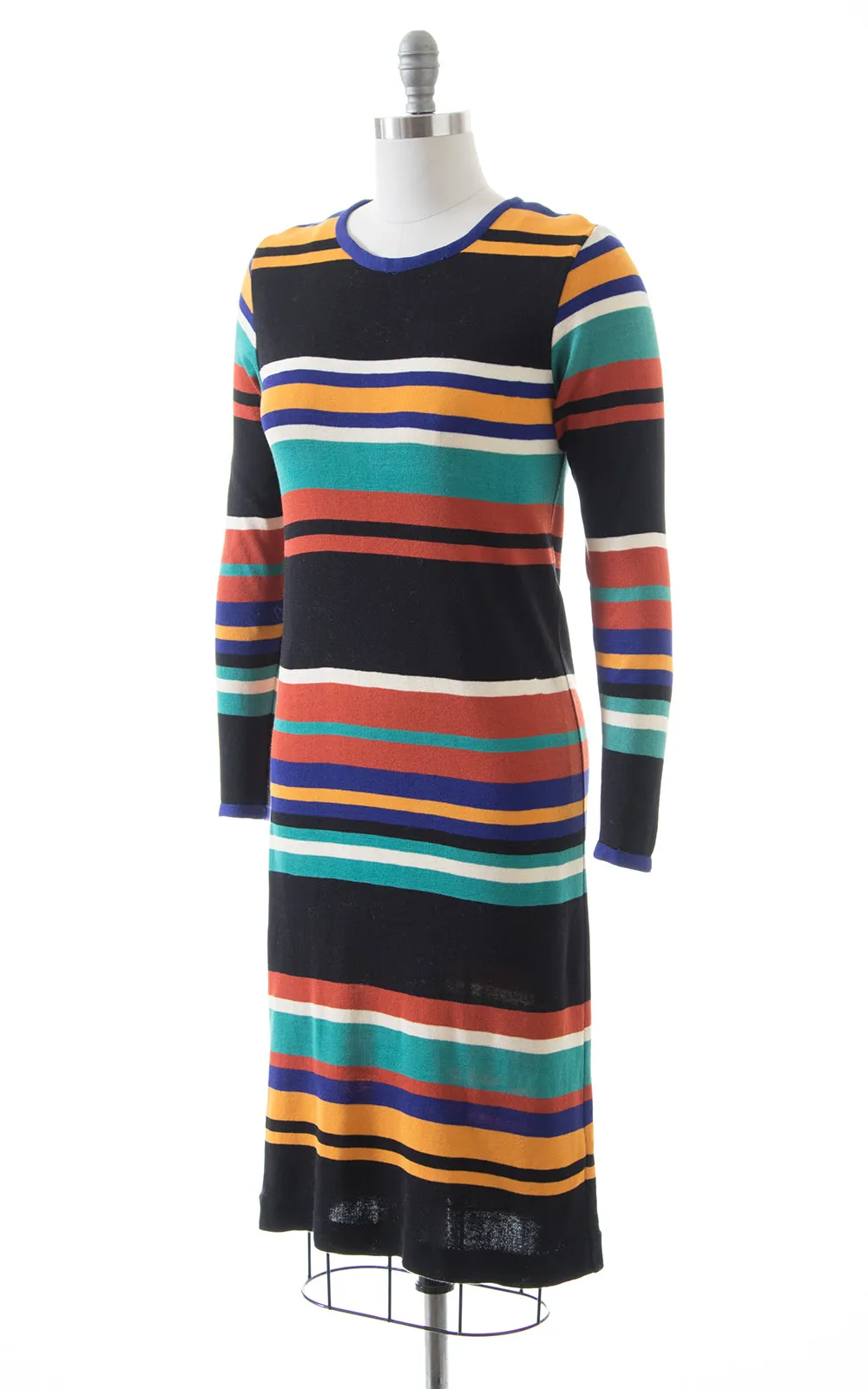 1960s 1970s MISSONI Striped Knit Wool Sweater Dress | small/medium