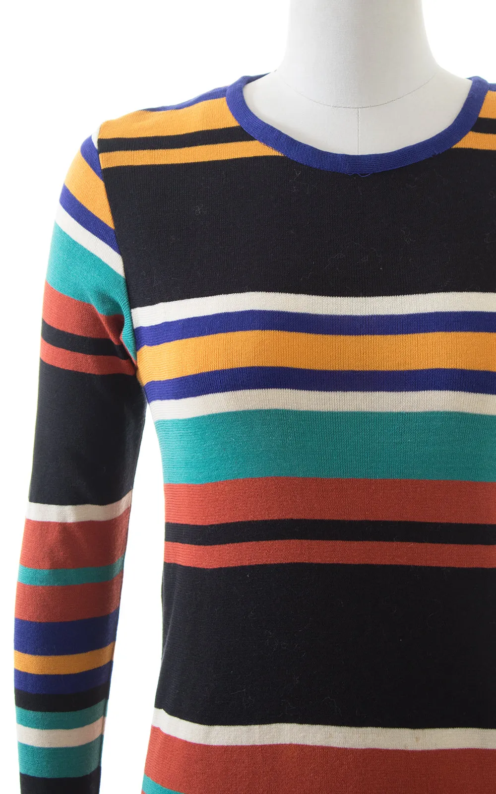 1960s 1970s MISSONI Striped Knit Wool Sweater Dress | small/medium