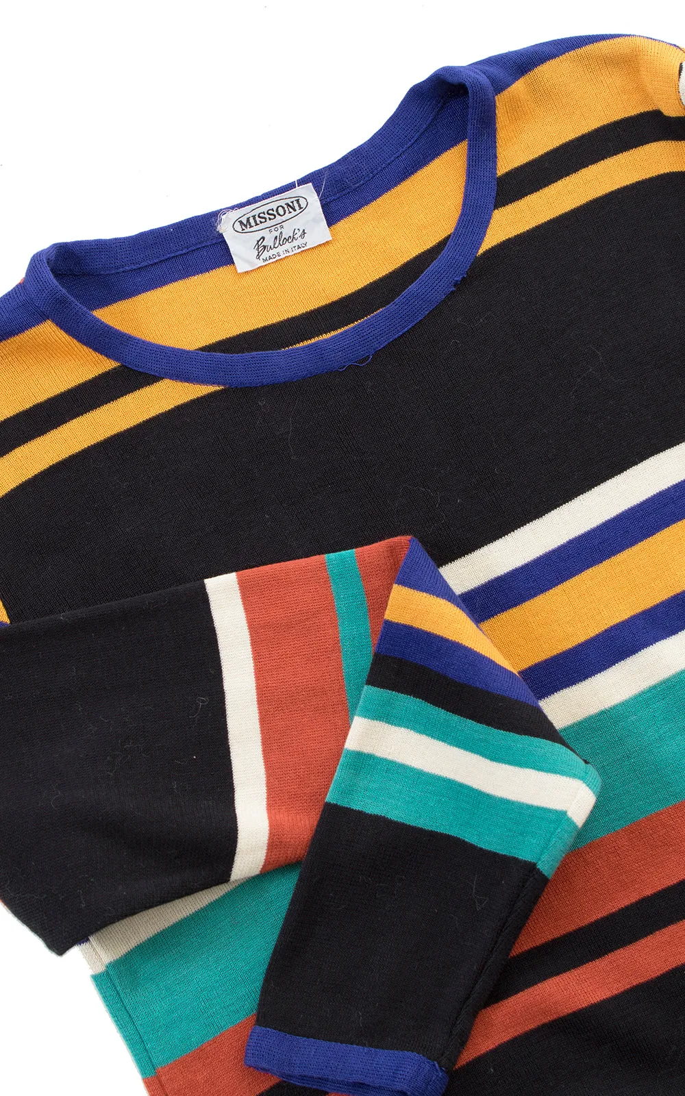 1960s 1970s MISSONI Striped Knit Wool Sweater Dress | small/medium