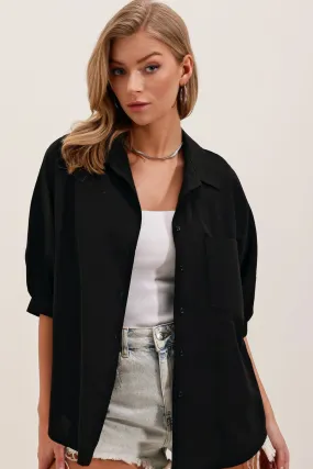 20213 oversize kisa kol basic gömlek