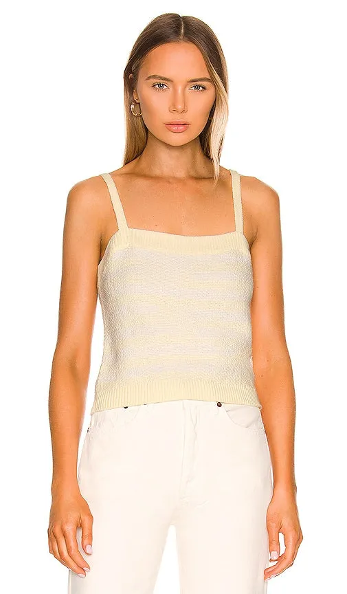 525 Gingham Tank in Yellow