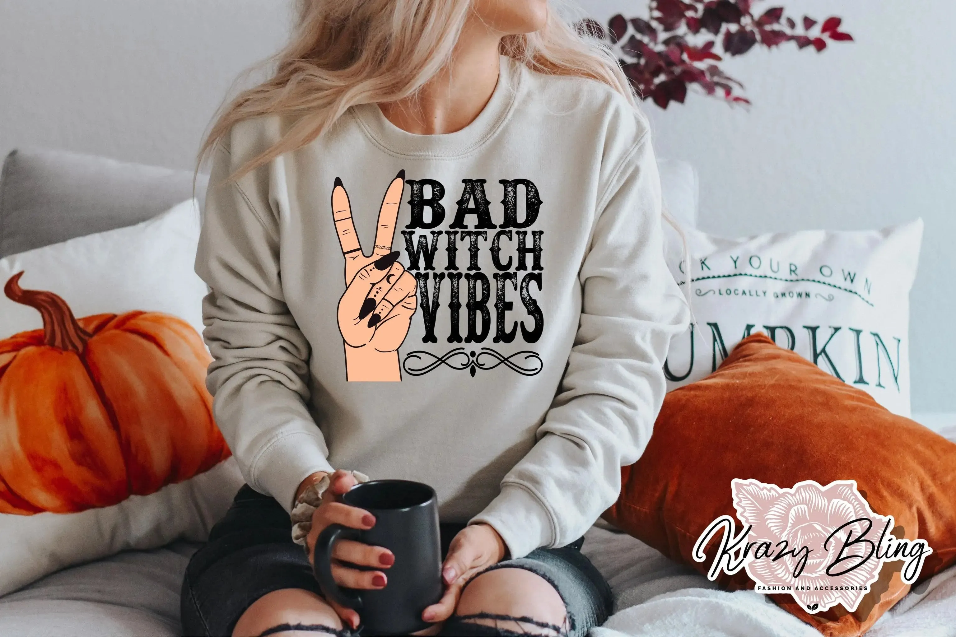 Bad Witch Vibes Peace Sweater