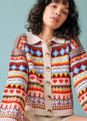 Bee garden cardigan