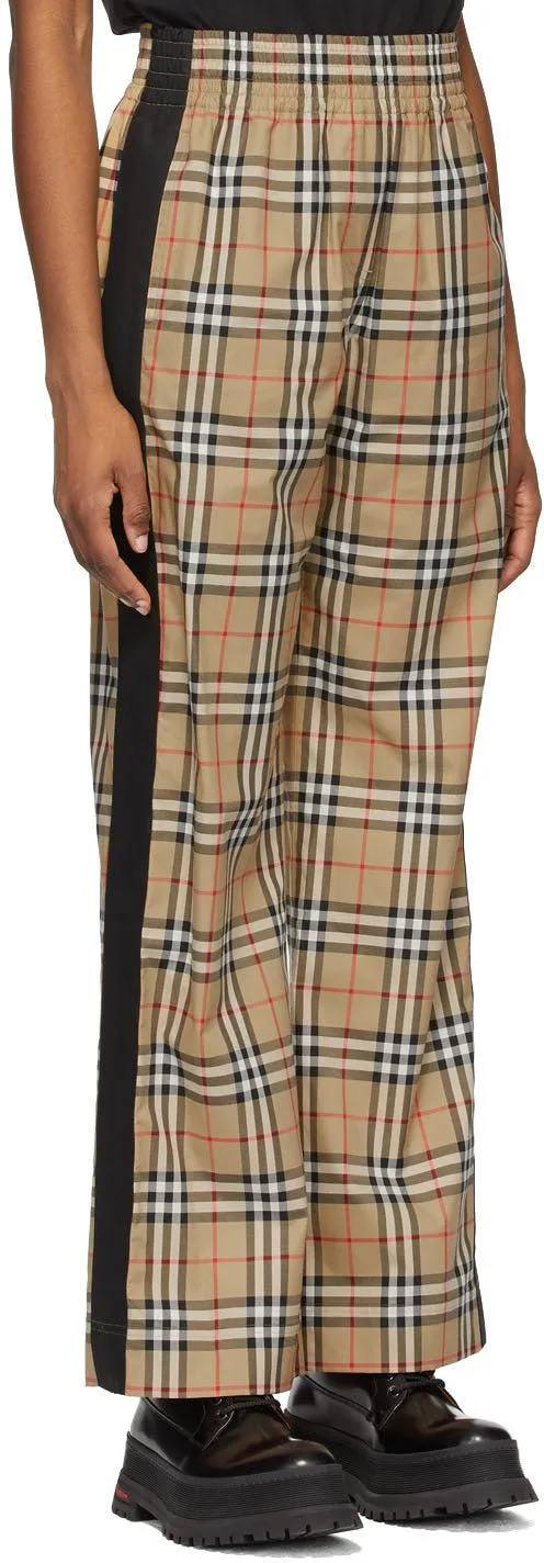 Burberry Beige Cotton Vintage Check Trousers