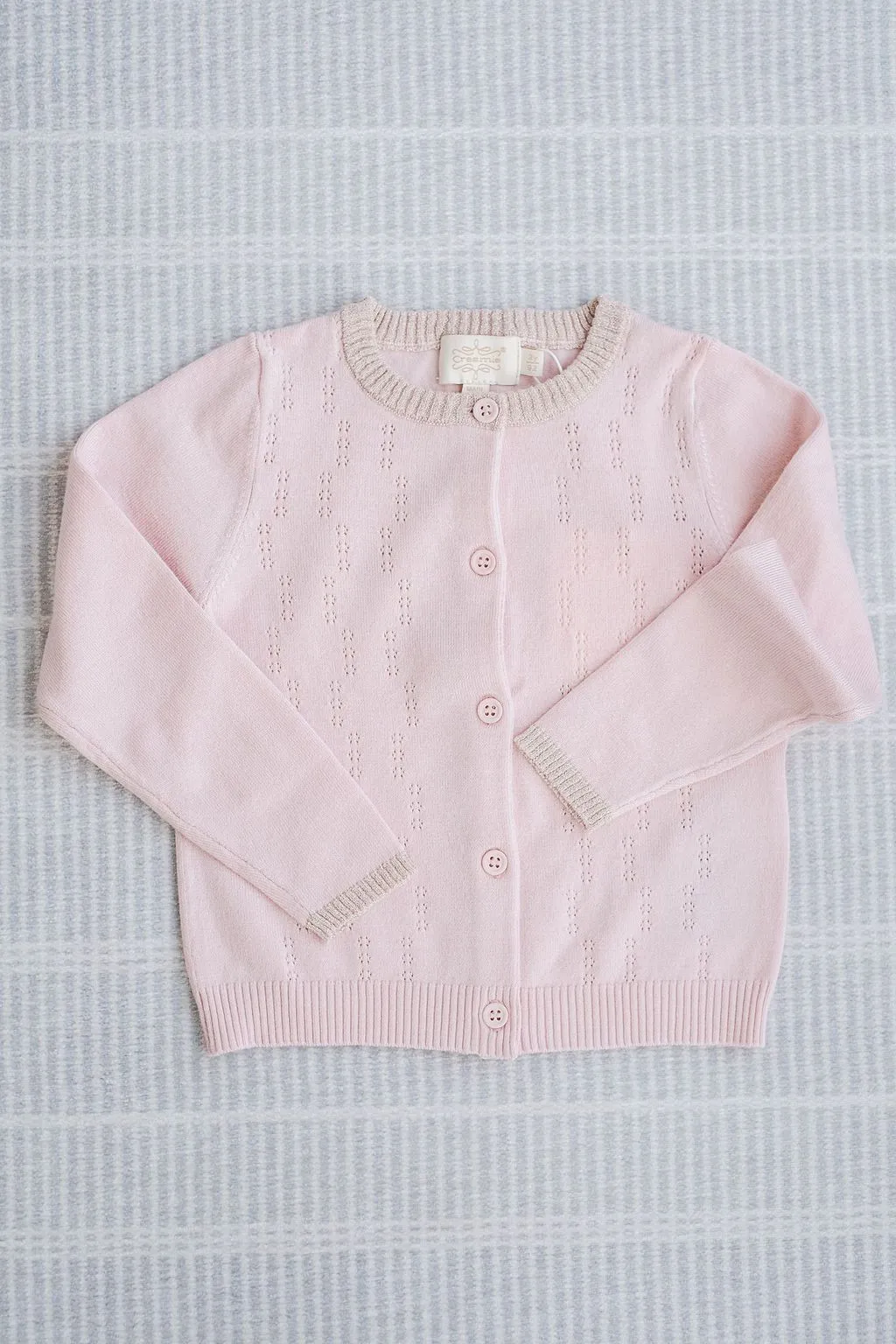 Creamie Girls Pointelle Sweater   822883-5007   Blush