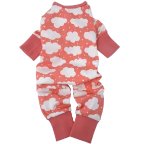 Cuddle Pup Pajamas | Fluffy Clouds Coral