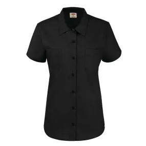 Dickies Women's 5350 Short-Sleeve Industrial Work Shirt - Durable Poplin, Wrinkle Resistant, Button-Up, Mitered Pockets, Versatile Fit | Sizes S-XL