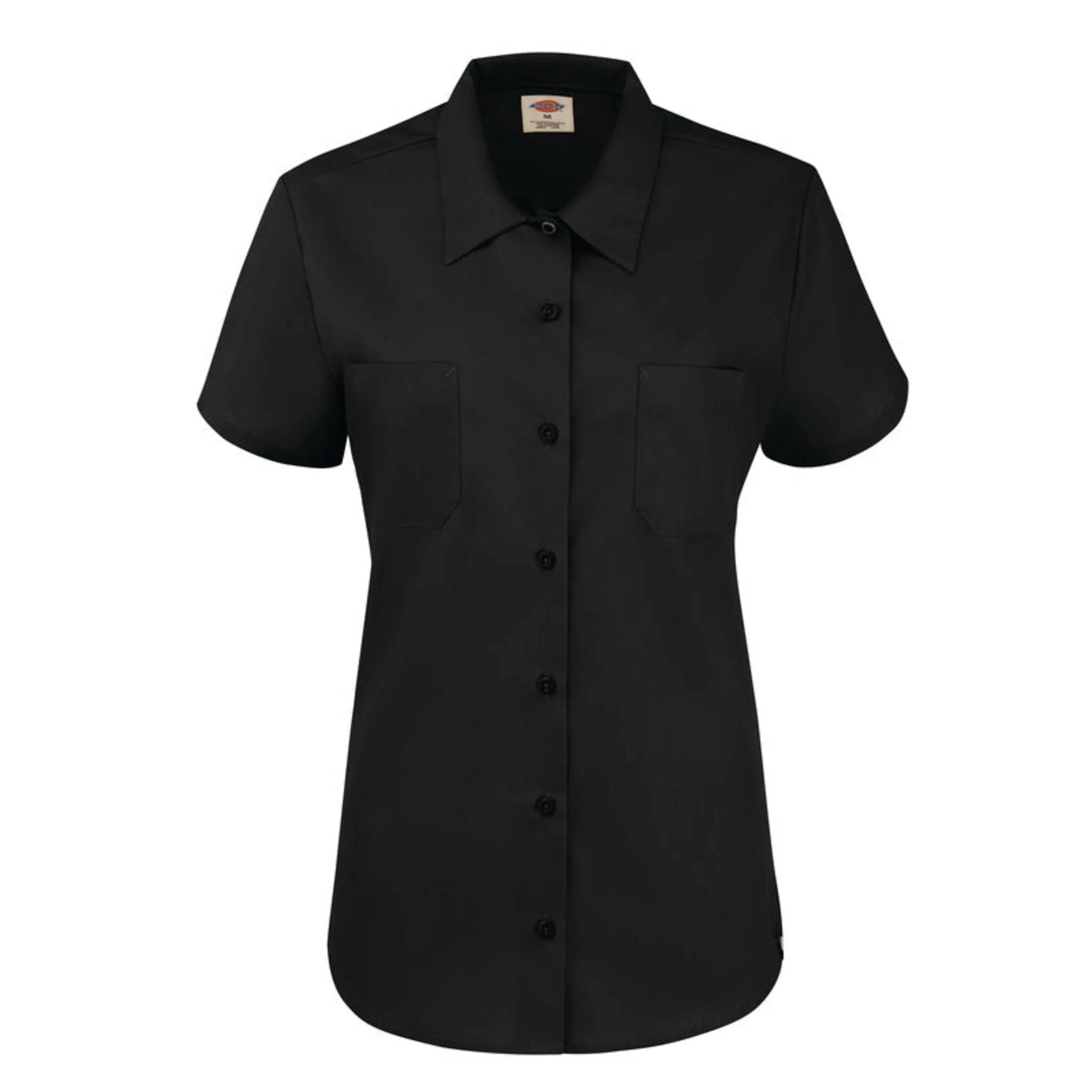 Dickies Women's 5350 Short-Sleeve Industrial Work Shirt - Durable Poplin, Wrinkle Resistant, Button-Up, Mitered Pockets, Versatile Fit | Sizes S-XL