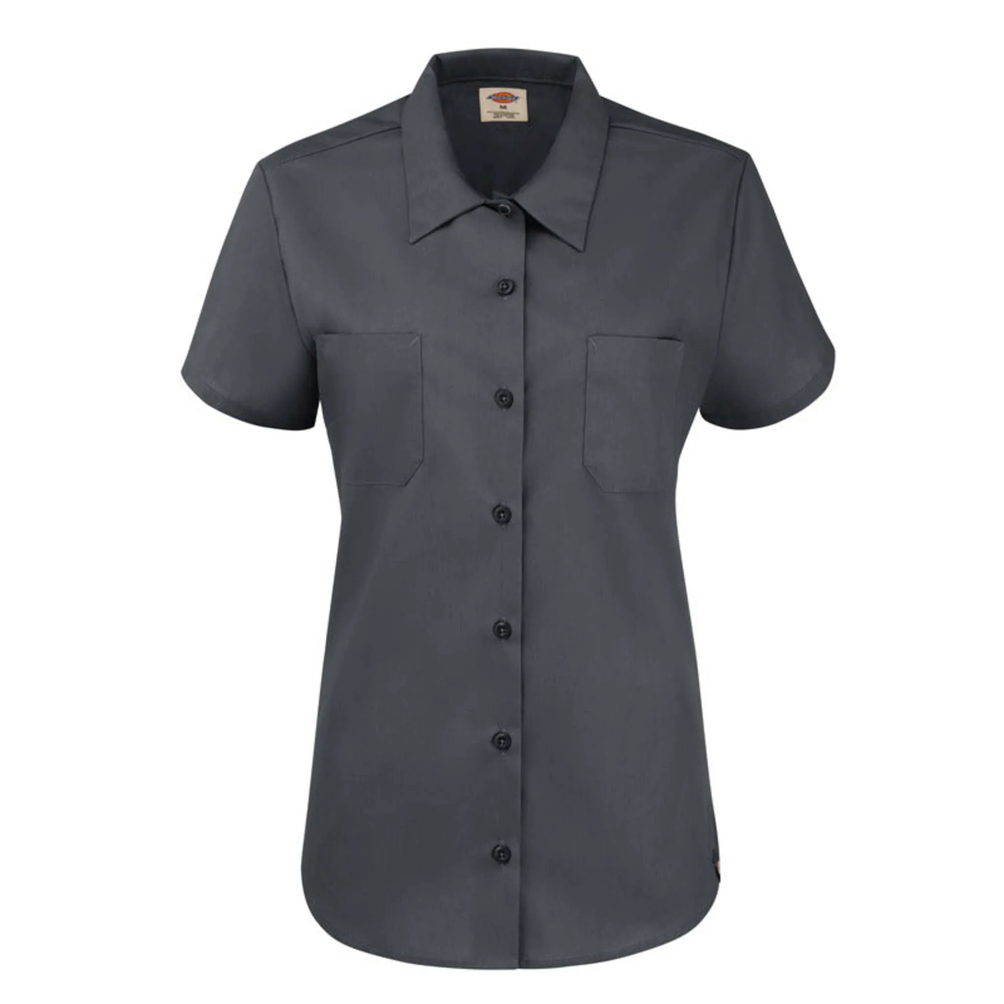 Dickies Women's 5350 Short-Sleeve Industrial Work Shirt - Durable Poplin, Wrinkle Resistant, Button-Up, Mitered Pockets, Versatile Fit | Sizes S-XL