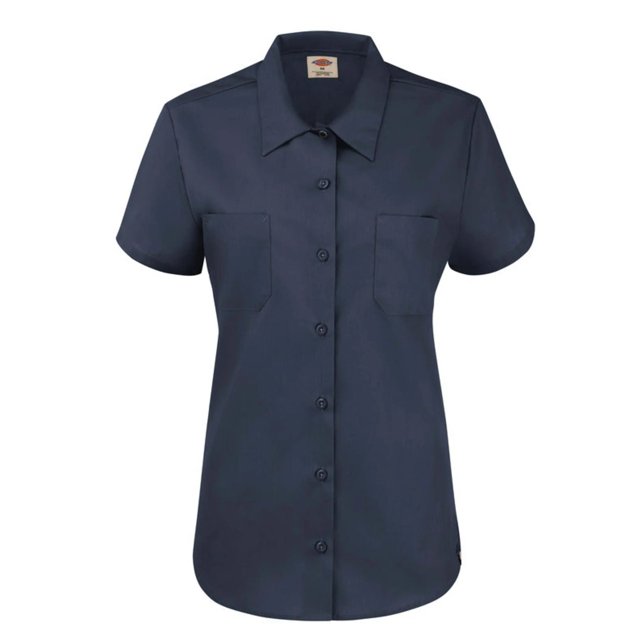 Dickies Women's 5350 Short-Sleeve Industrial Work Shirt - Durable Poplin, Wrinkle Resistant, Button-Up, Mitered Pockets, Versatile Fit | Sizes S-XL