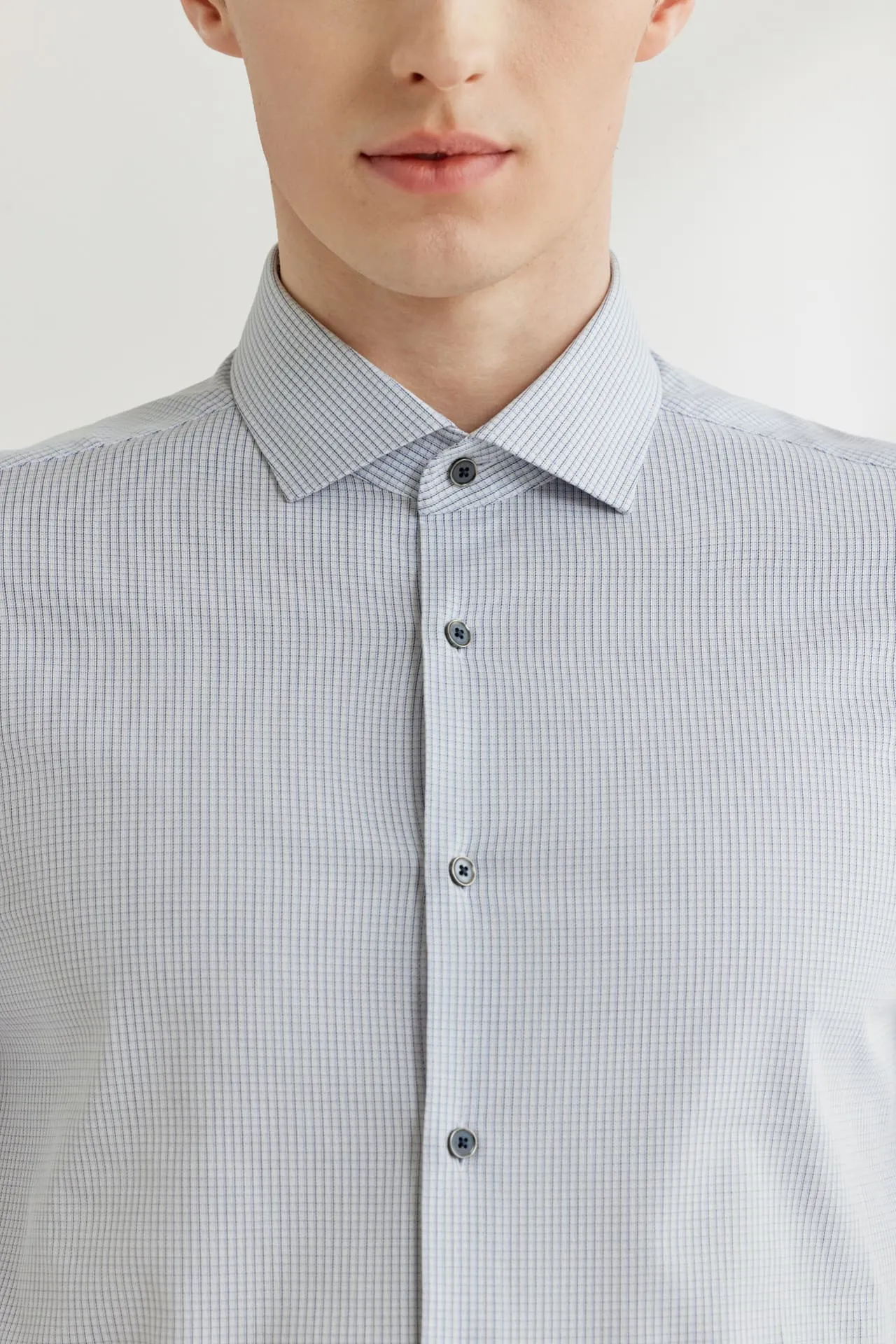 Easy Care Stretch Check Shirt in Smart Fit Long Sleeve