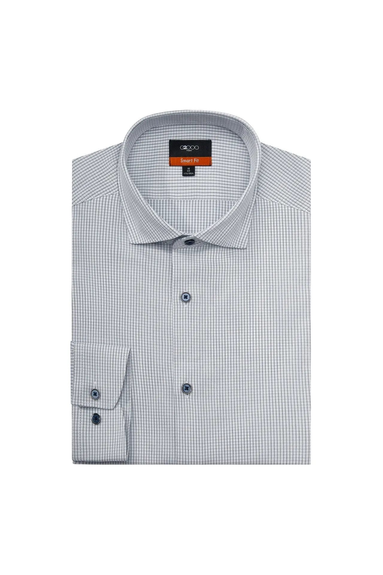 Easy Care Stretch Check Shirt in Smart Fit Long Sleeve