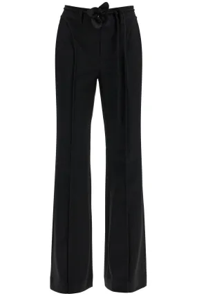 elegant pink recycled polyester women's trousers 113592100 BLACK