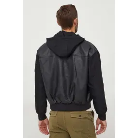 Faux Leather Bomber/ Beh/ Xl