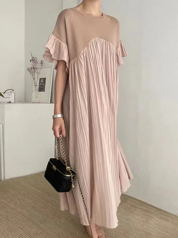 French Casual Split-joint Pleated Dress
