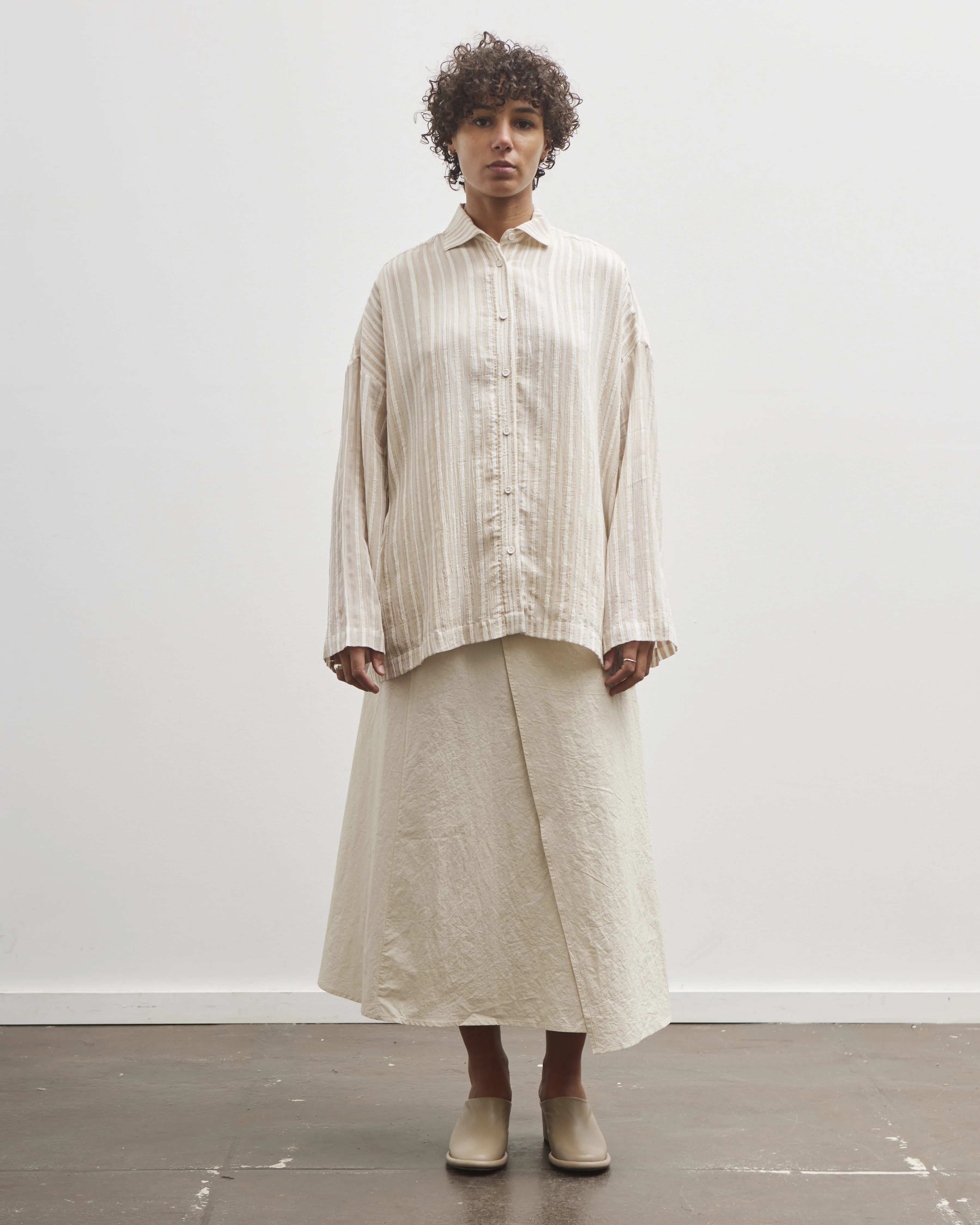 Lauren Manoogian Lines Shirt, Camel