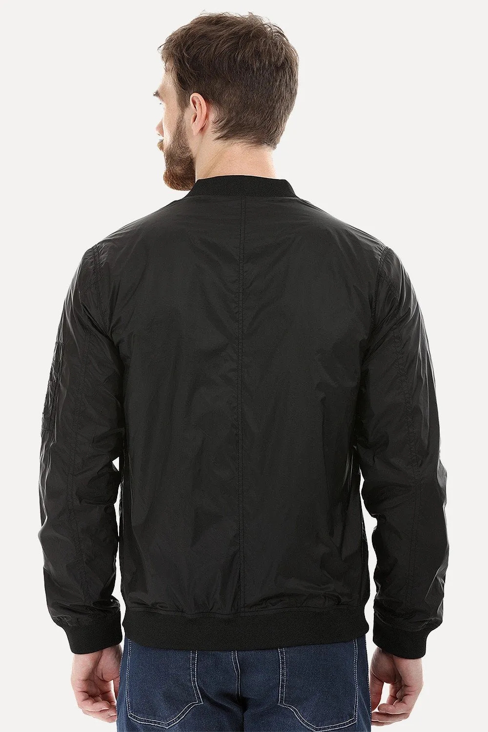 Lightweight Black Bomber Jacket