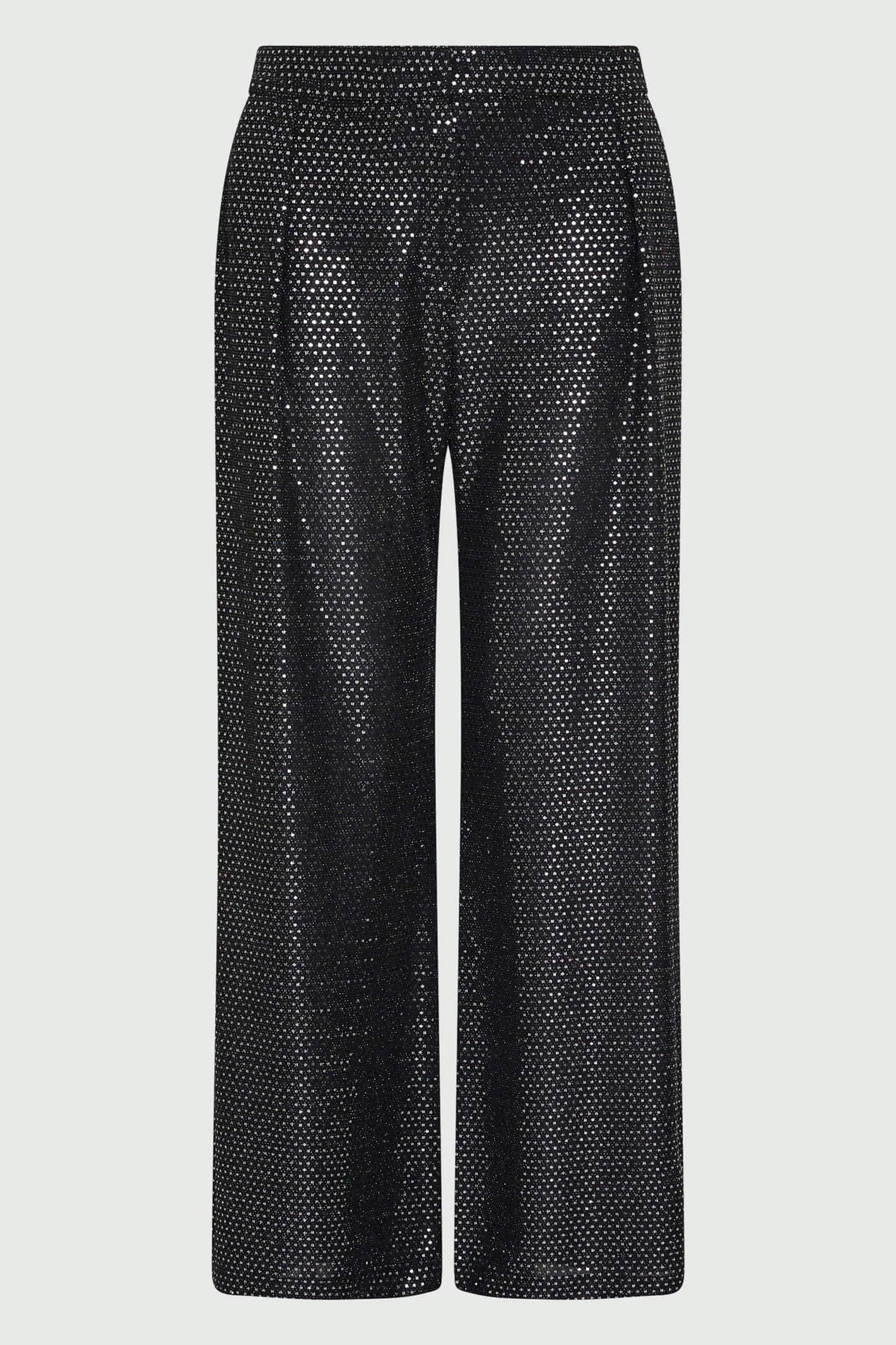 Marella Oronte 2337860937200 Black Metallic Wide Leg Trousers