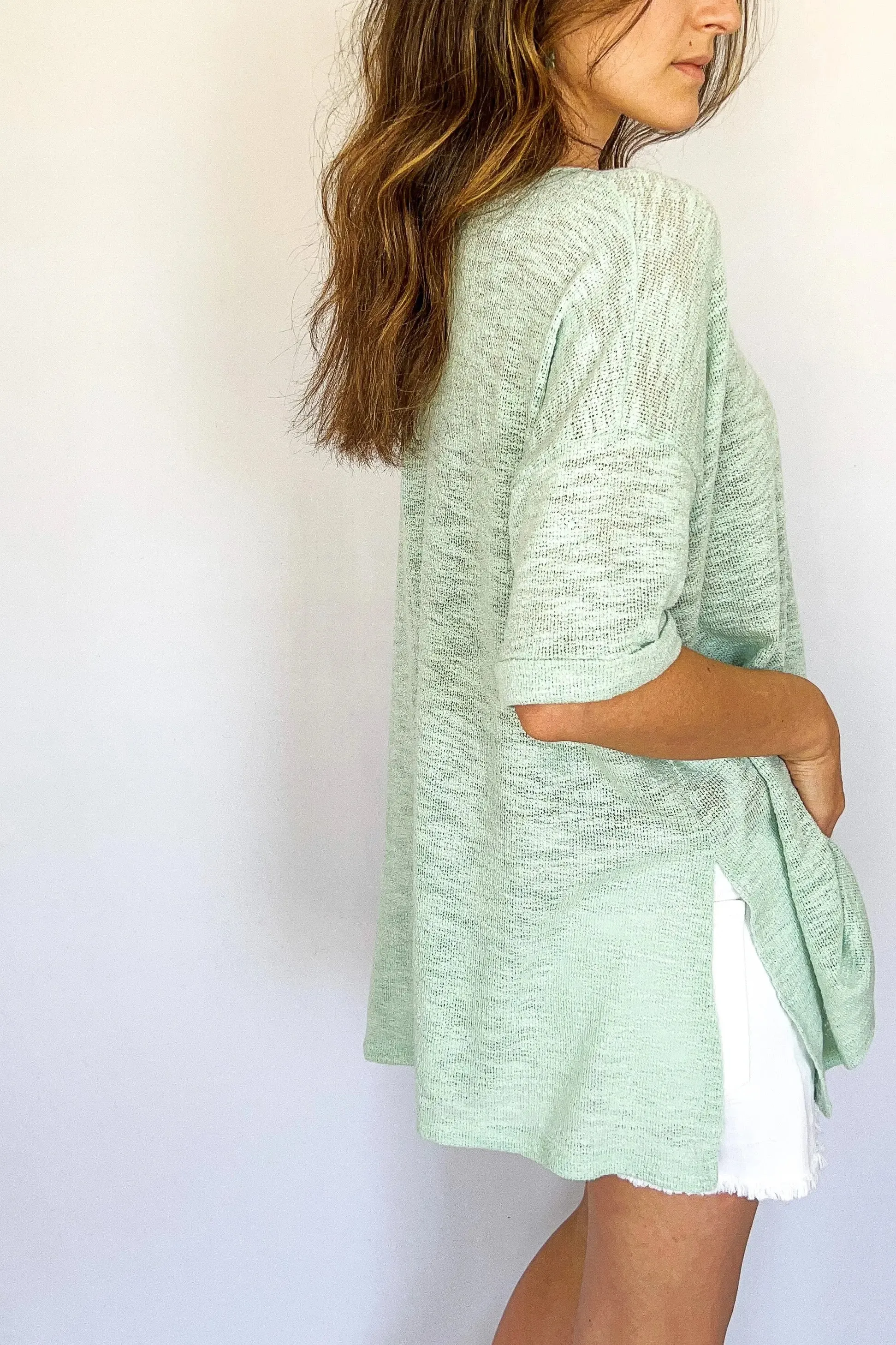 Mint Relaxed Short Sleeve Pocket Tee