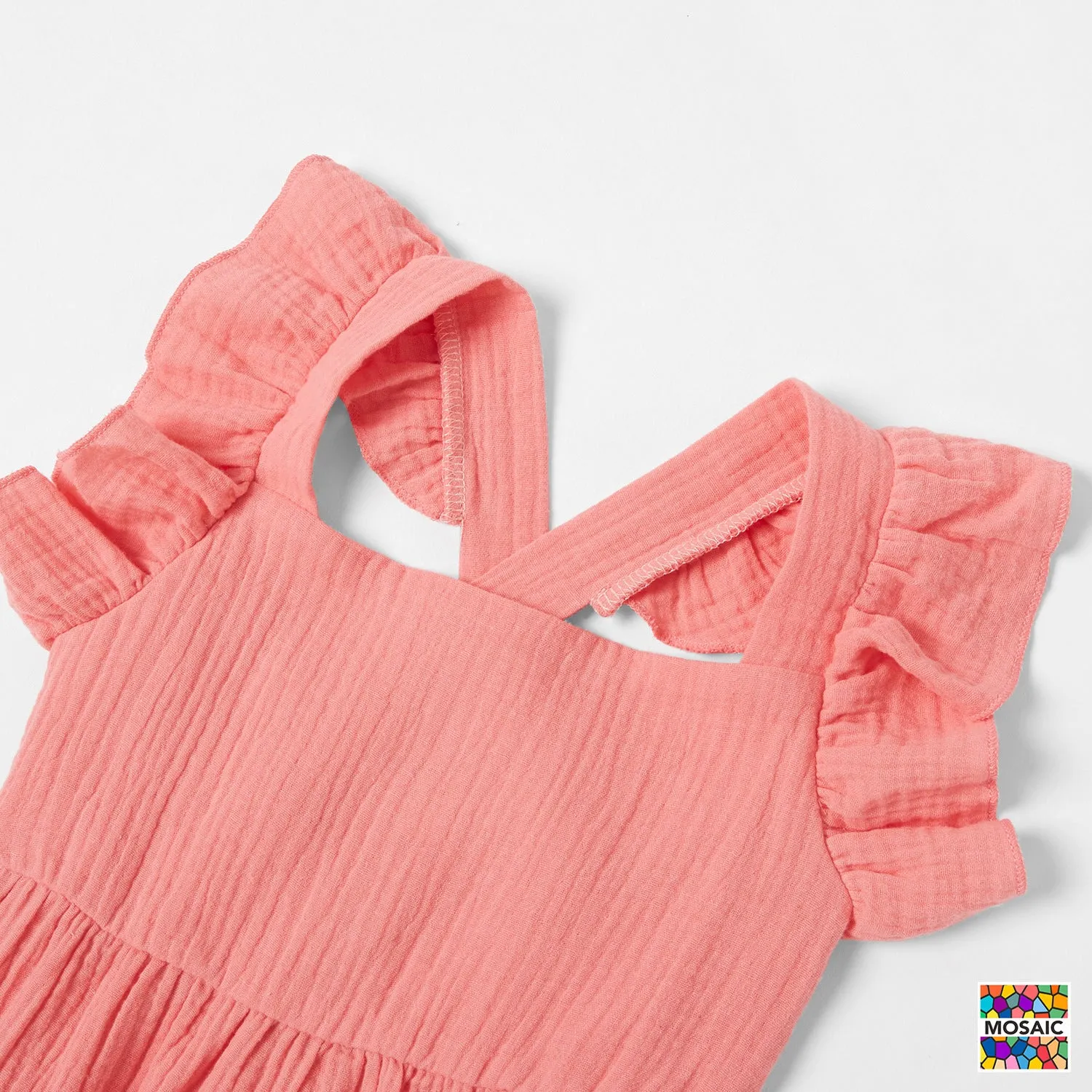 Mother and Daughter Dress Sleeveless Matching Set with Headband
