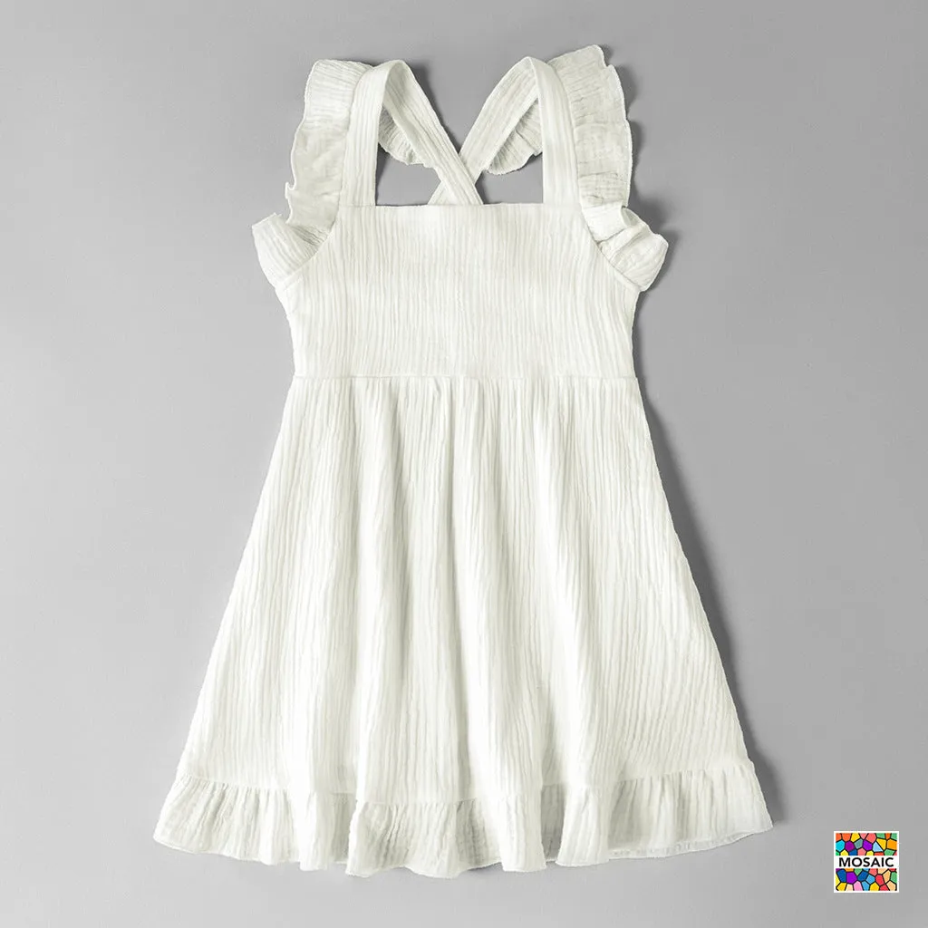 Mother and Daughter Dress Sleeveless Matching Set with Headband