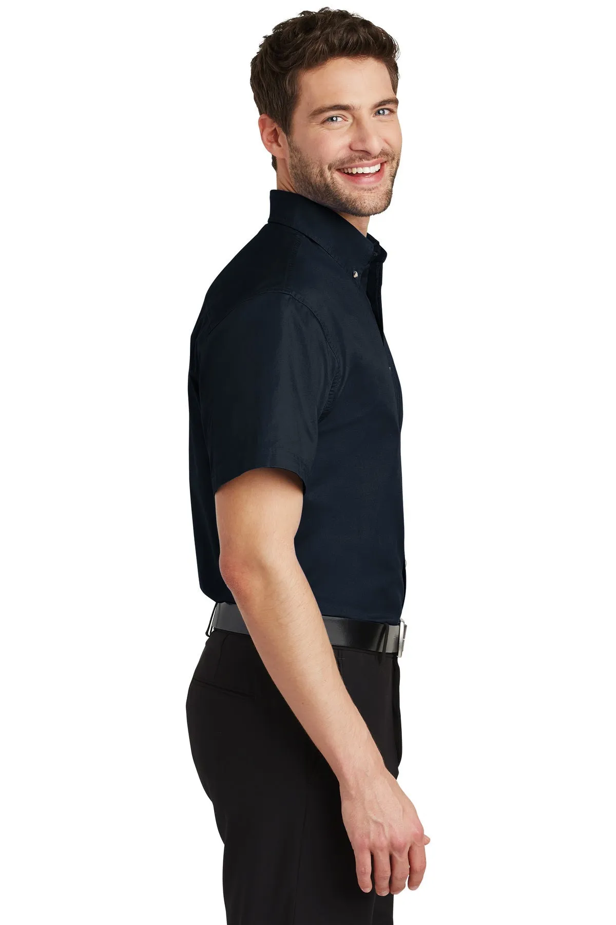 Port Authority Short Sleeve Custom Twill Shirts, Classic Navy