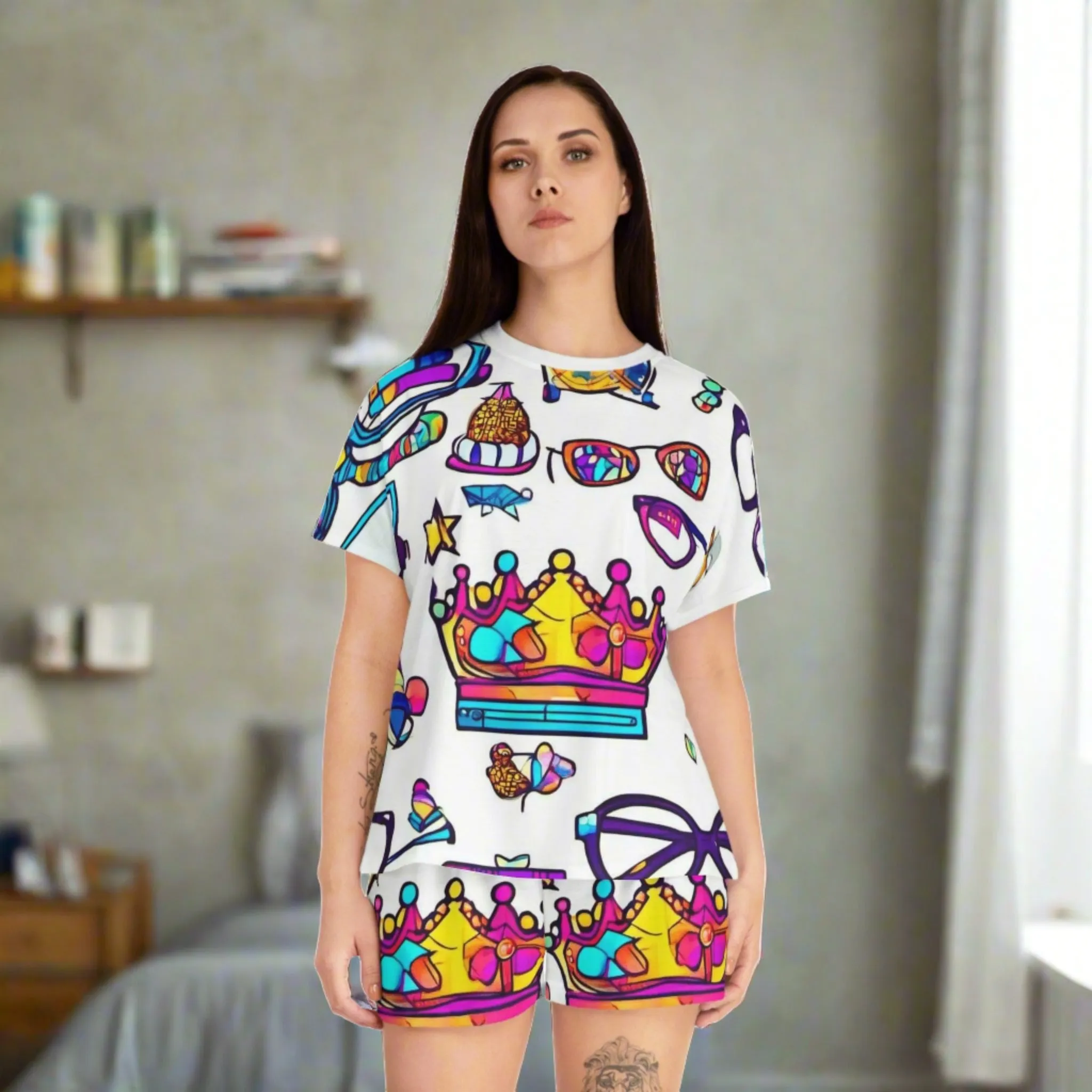 "Nerd Chic" Women's Short Pajama Set