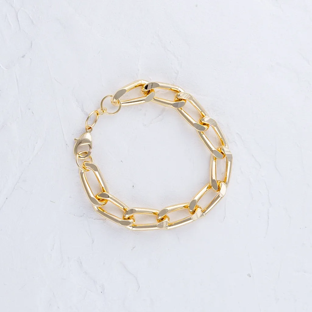 Rectangle Curb Link Bracelet