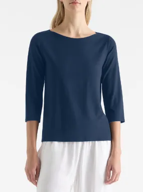 Relaxed Boat Neck - Sapphire