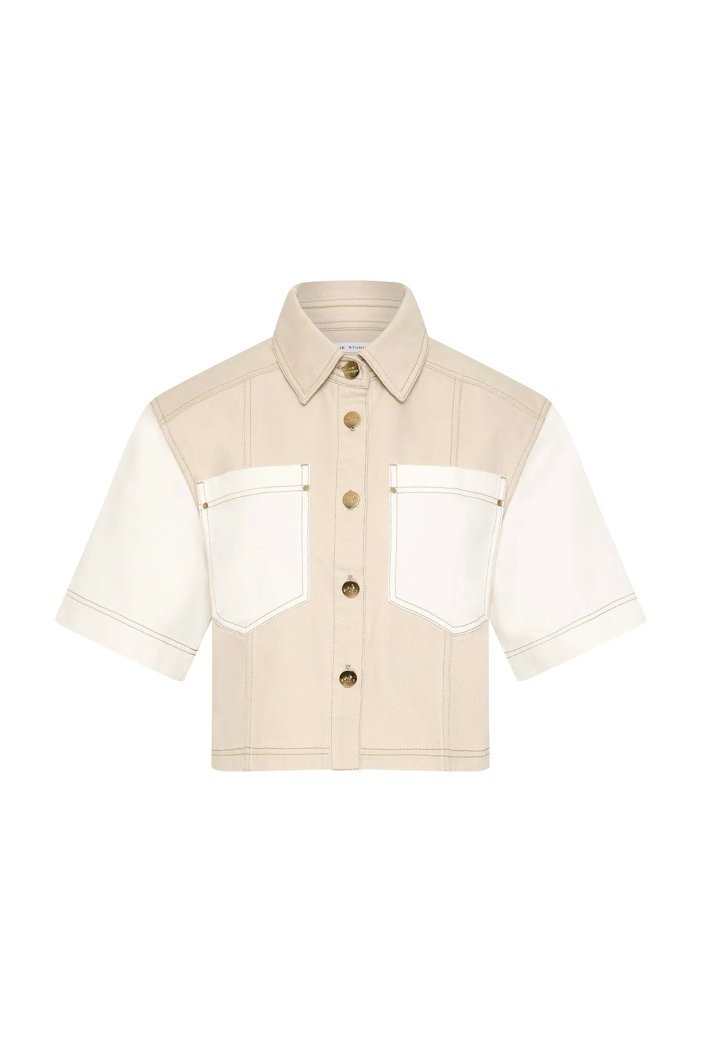 Sadie Cropped Denim Shirt
