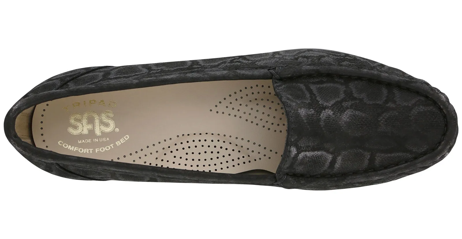 SAS Womens Simplify Grey Tetris Slip On