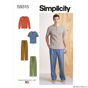 Simplicity Pattern S9315 Men's Knit Tops & Pants