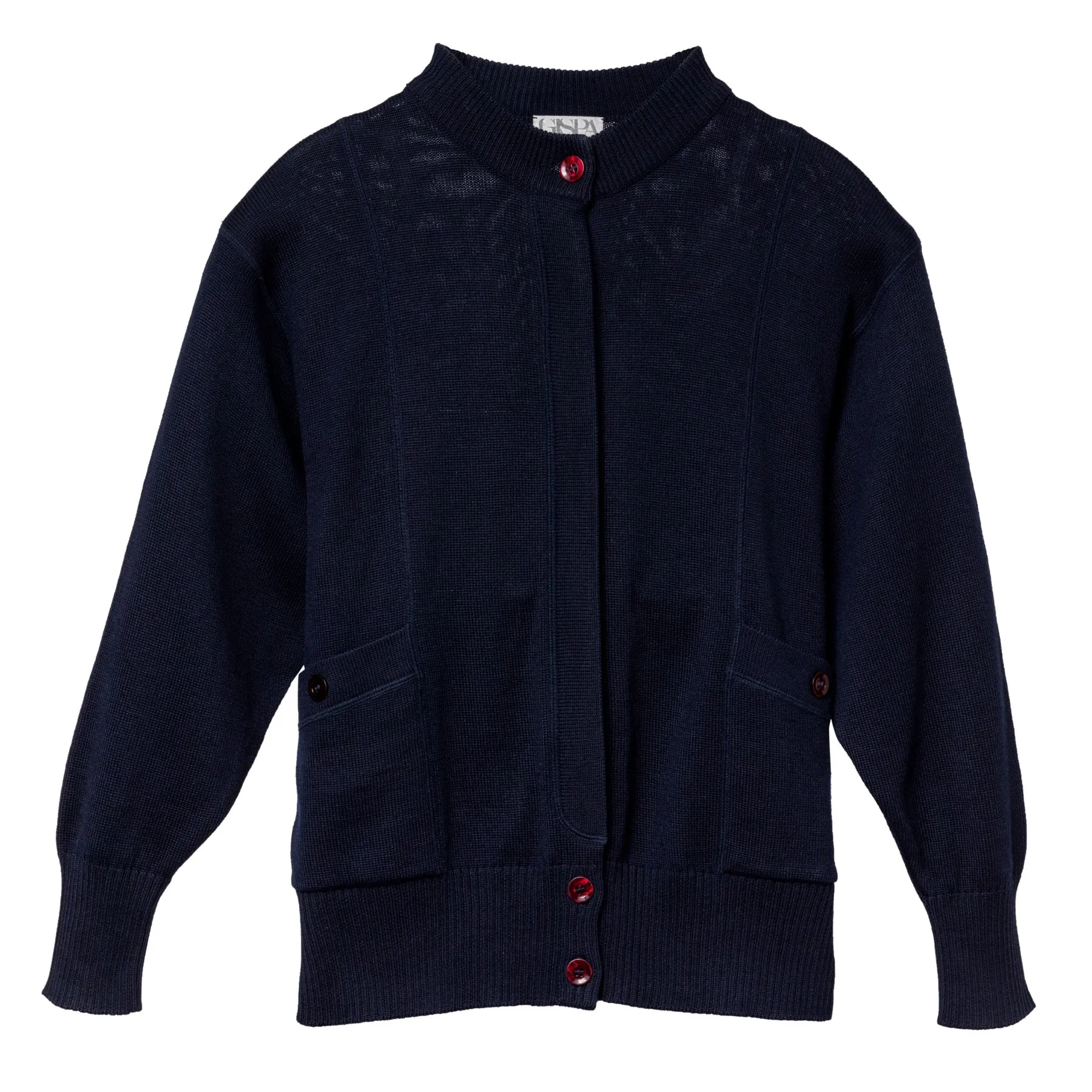 Single Knit Wool Blend Cuff Sleeve Cardigan