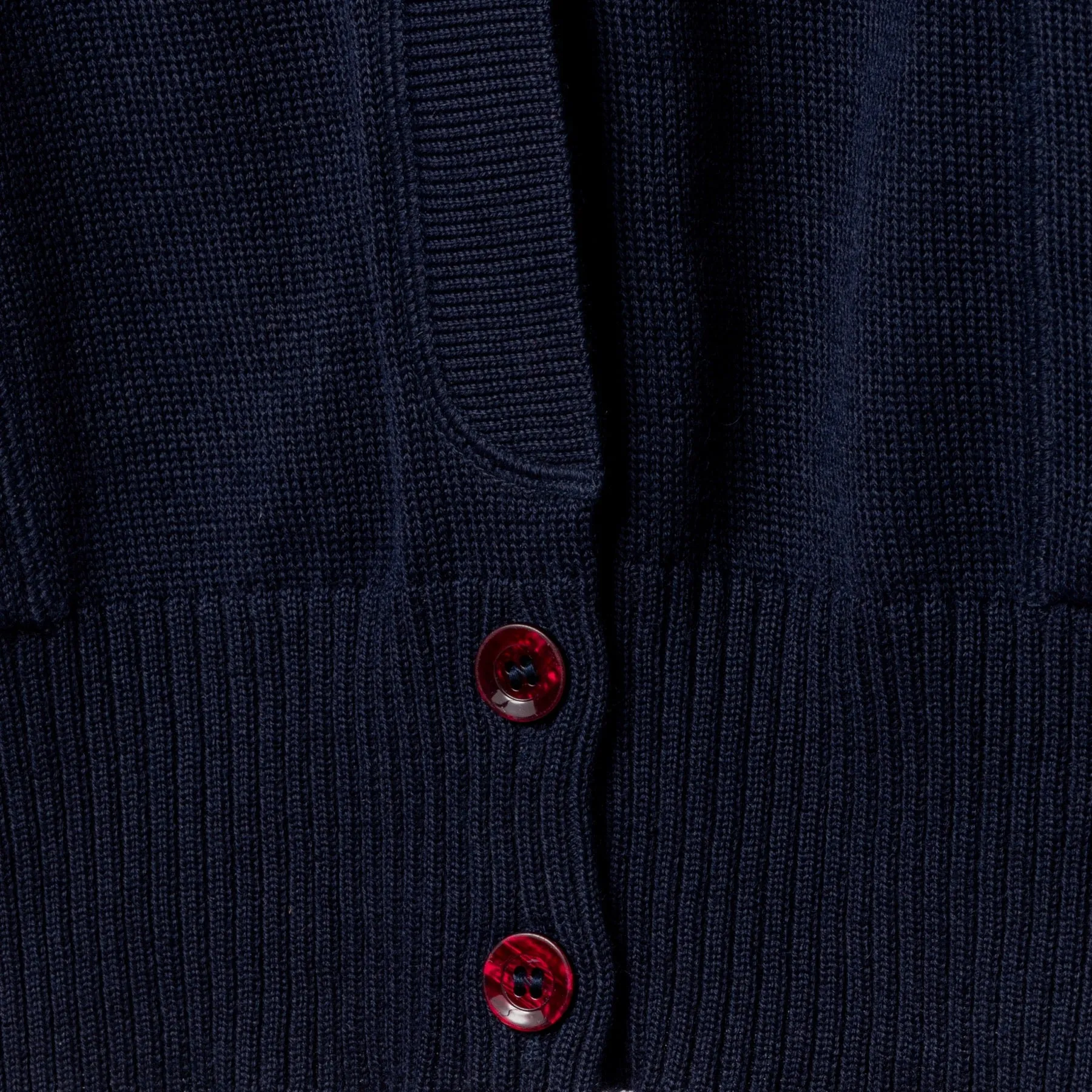 Single Knit Wool Blend Cuff Sleeve Cardigan