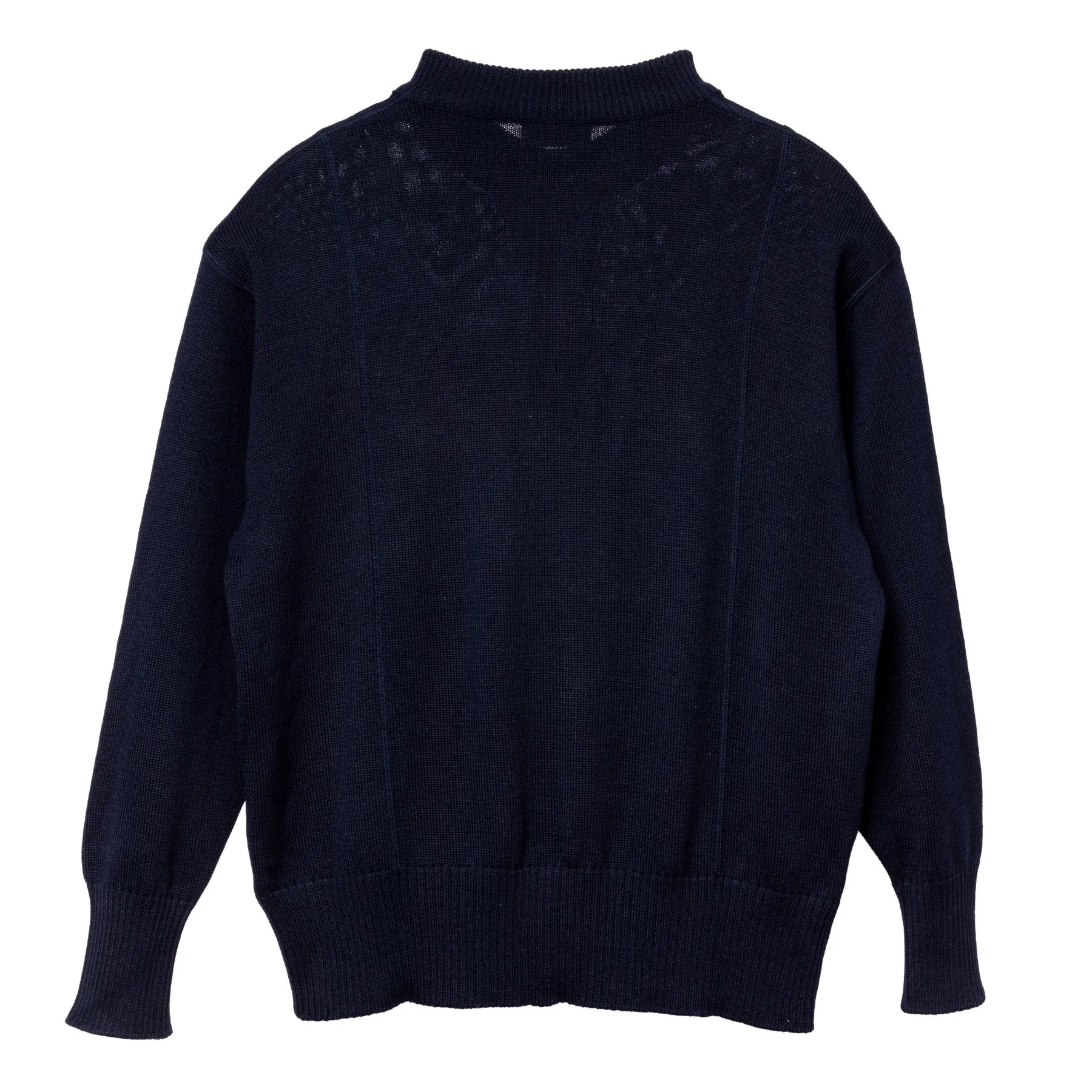 Single Knit Wool Blend Cuff Sleeve Cardigan