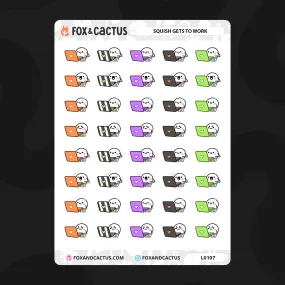Spooky Working Squish Stickers