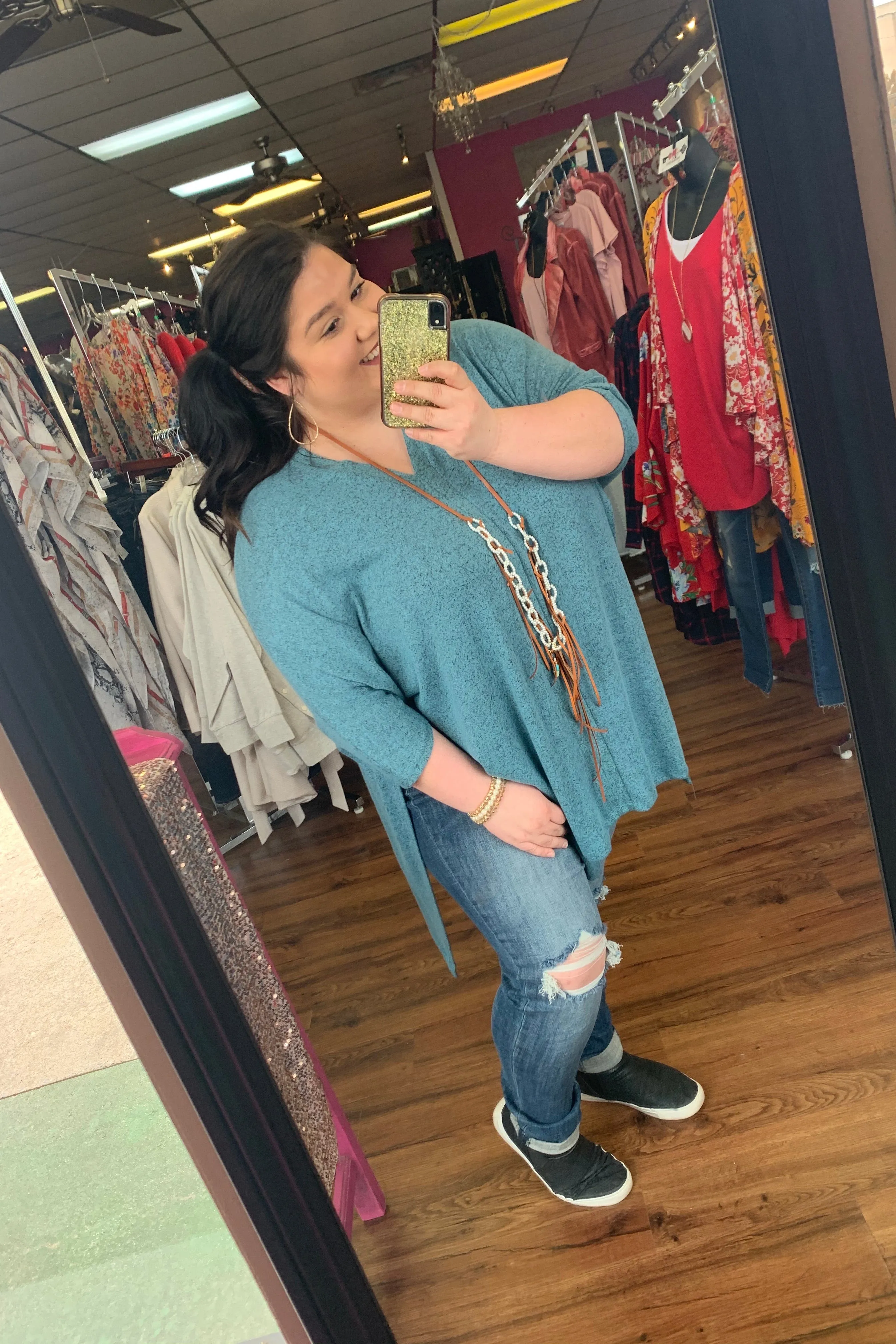 S/S VNECK PULLOVER PONCHO