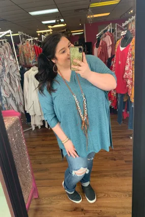 S/S VNECK PULLOVER PONCHO