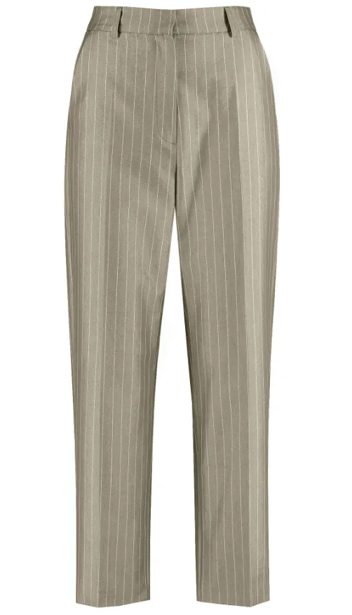 TAIFUN<BR>
Fine 7/8 Length PinStripe Trousers<BR>
Sage<BR>