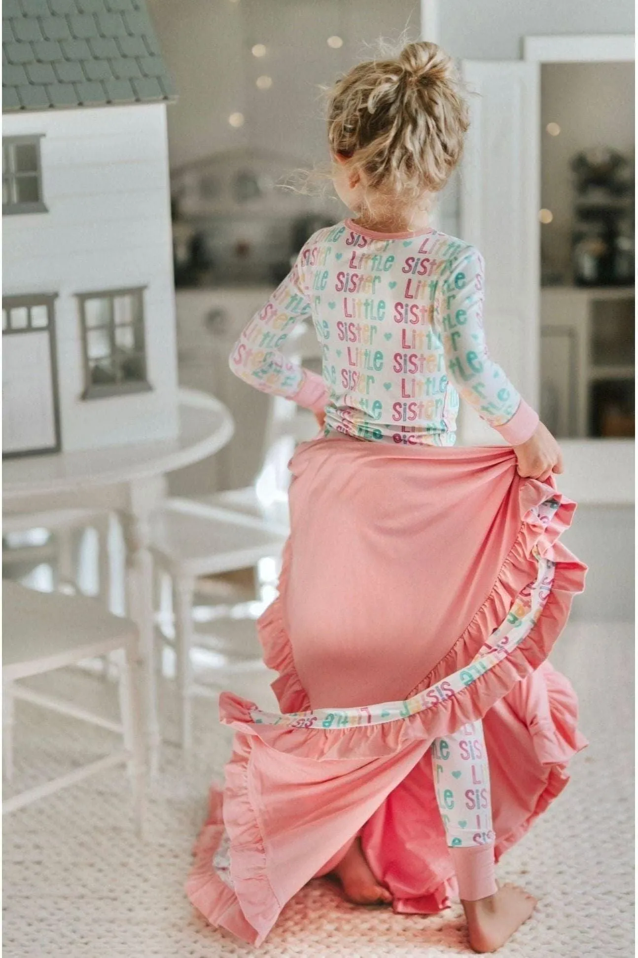 Two-Piece Bamboo PJs for Little Sisters
