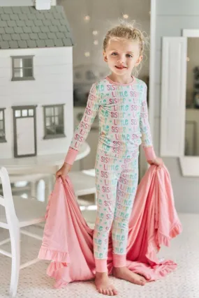 Two-Piece Bamboo PJs for Little Sisters