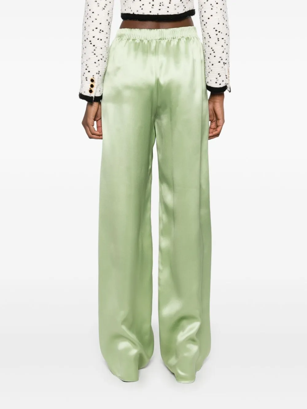 Valentino wide leg silk trousers