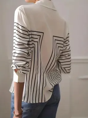 Versatile Striped Shirt for Women - Classic & Comfy