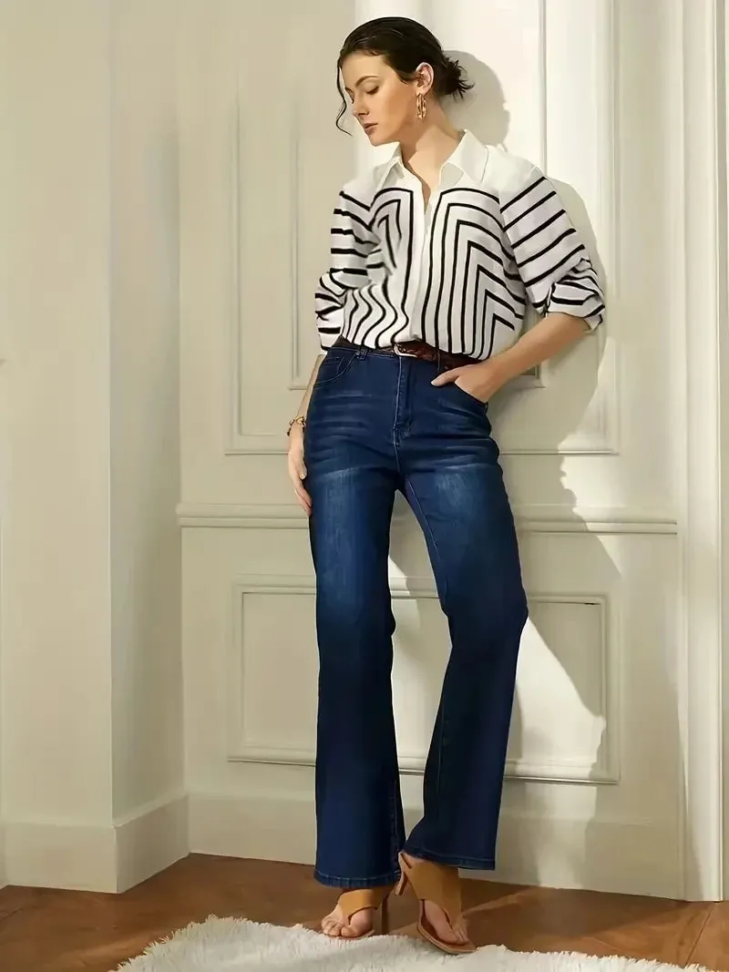 Versatile Striped Shirt for Women - Classic & Comfy