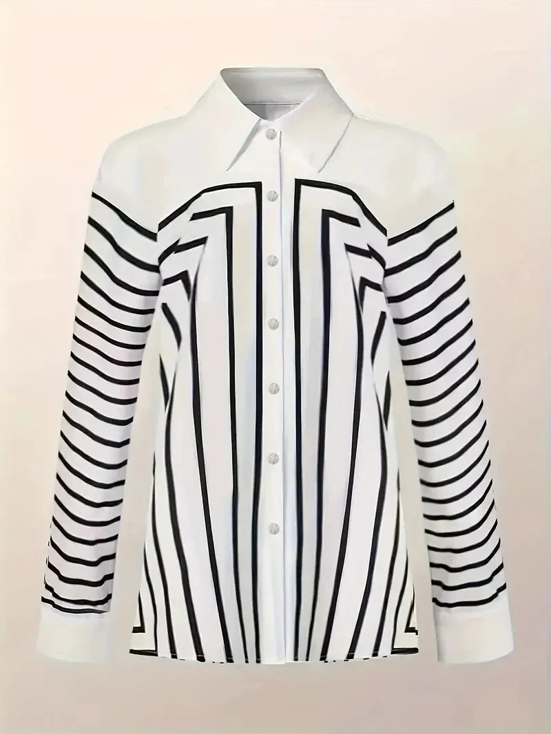 Versatile Striped Shirt for Women - Classic & Comfy