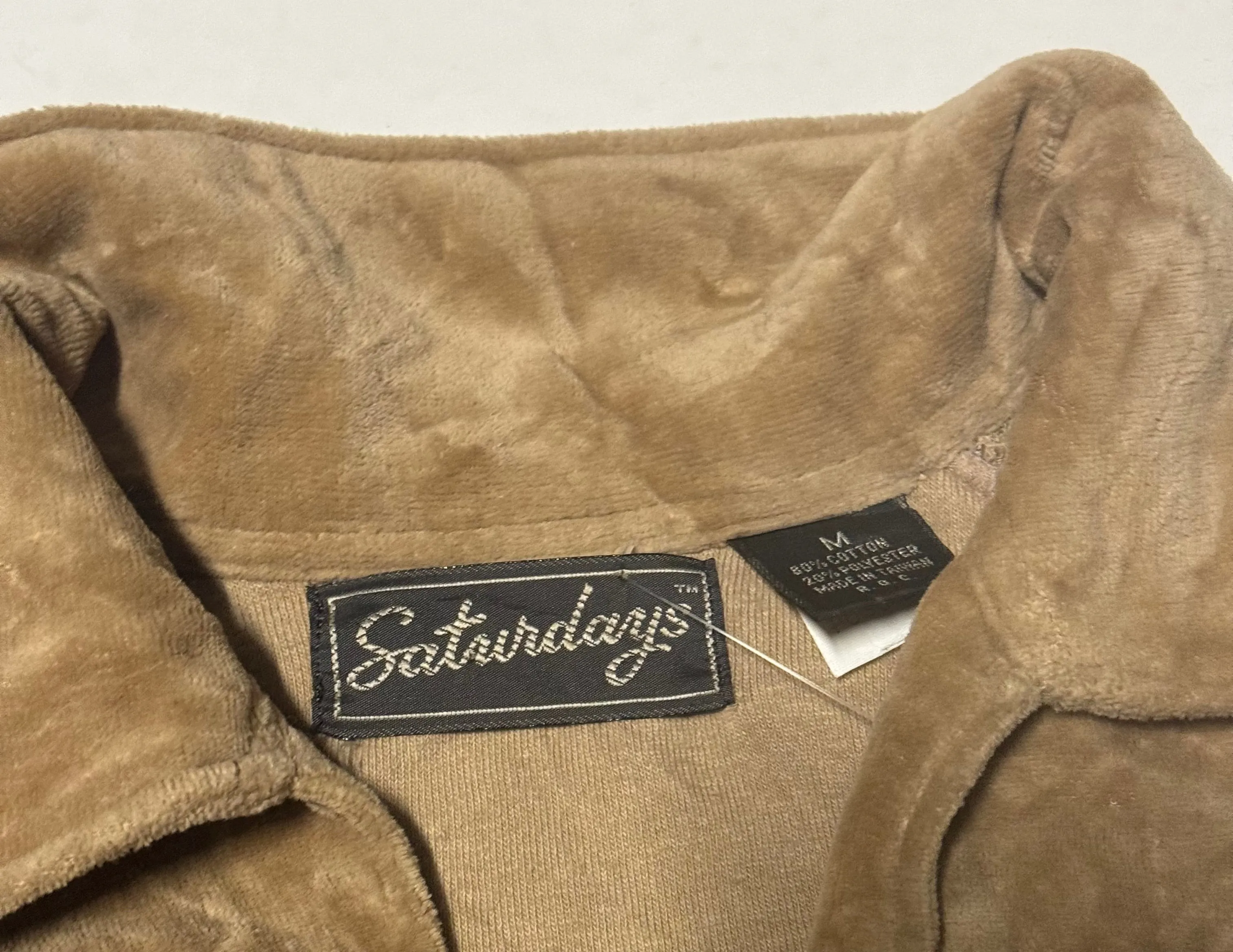 Vintage Brown Velour 70s Jumper (M)
