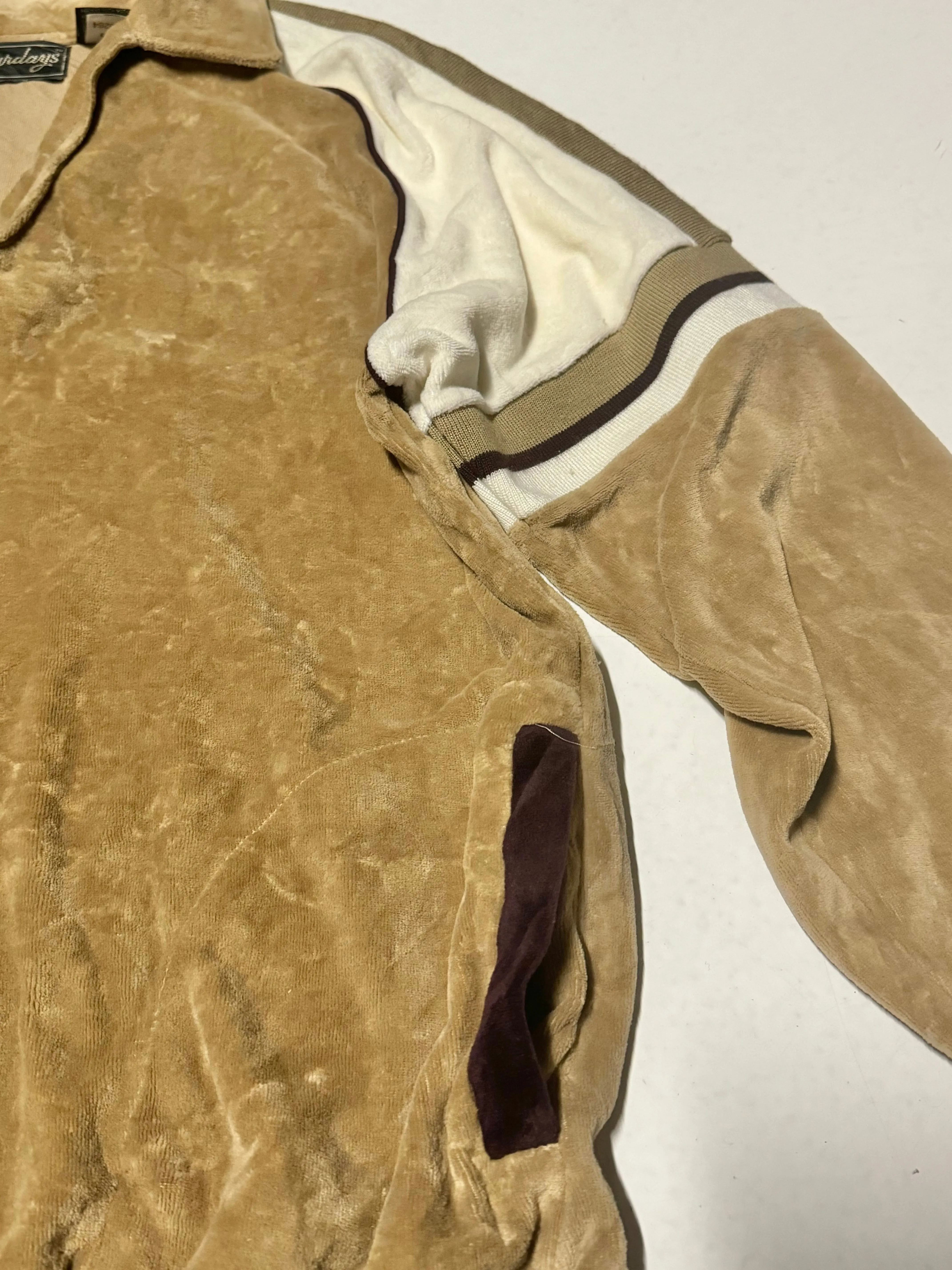 Vintage Brown Velour 70s Jumper (M)