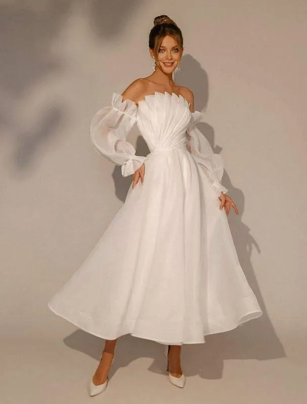 Visual White Wedding Dress