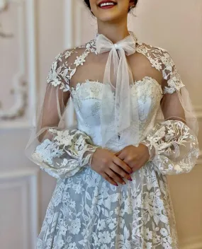Wedding Dress with Lace A Line